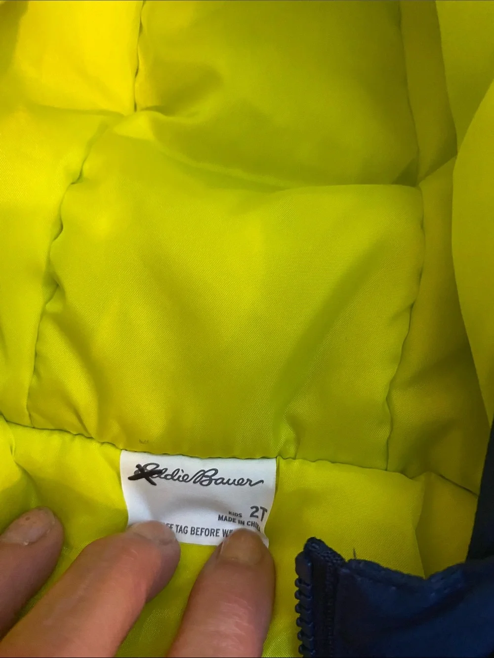 Navy & Bright Yellow Kids One-Piece Snow Suit